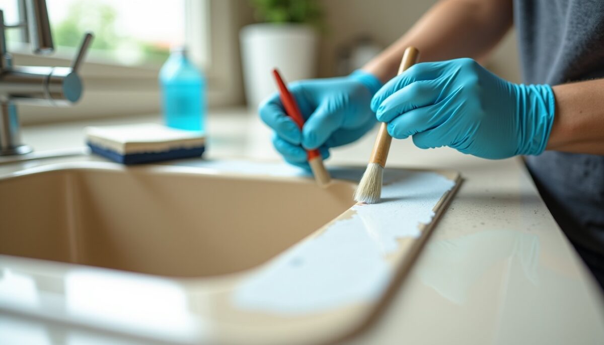 Guide pratique : restaurer un évier en résine endommagé grâce à la peinture, sans passer par le remplacement