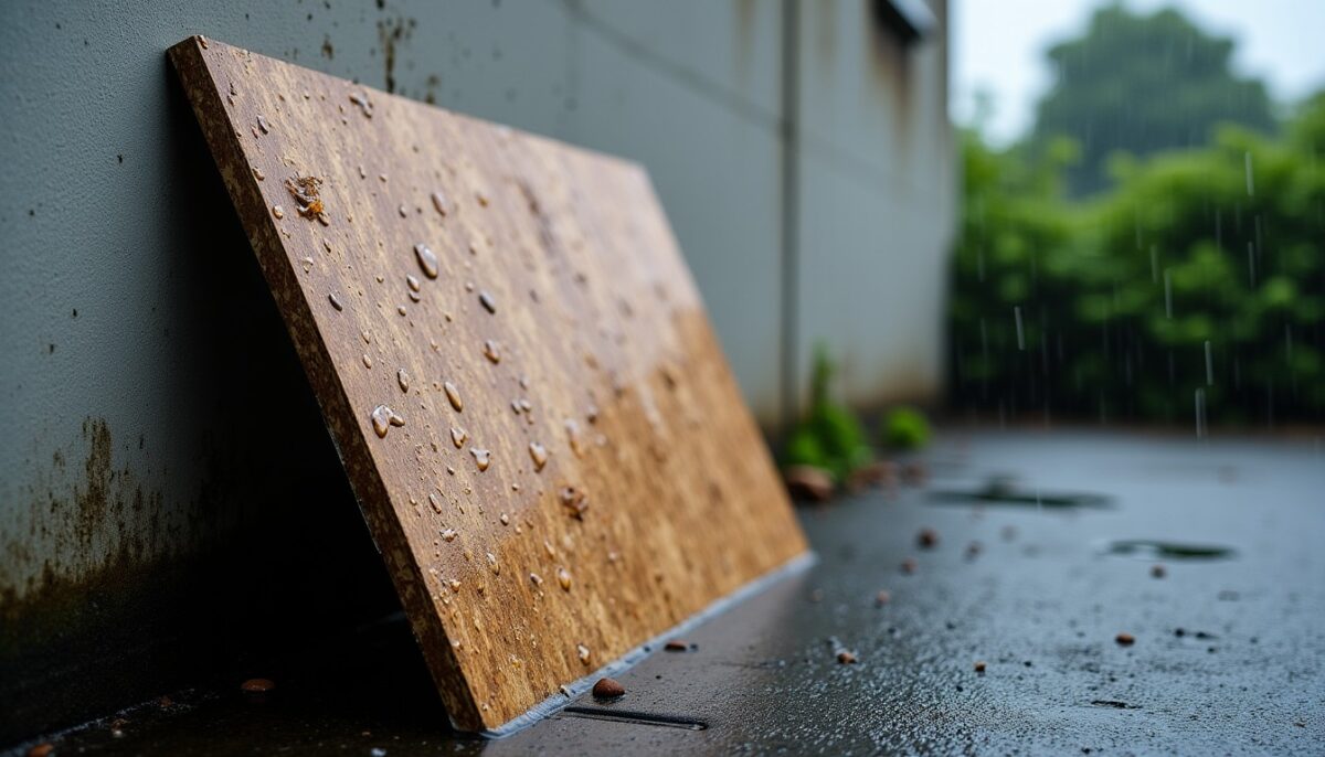 Panneau OSB sous la pluie : risques d’endommagement et solutions pour le protéger efficacement