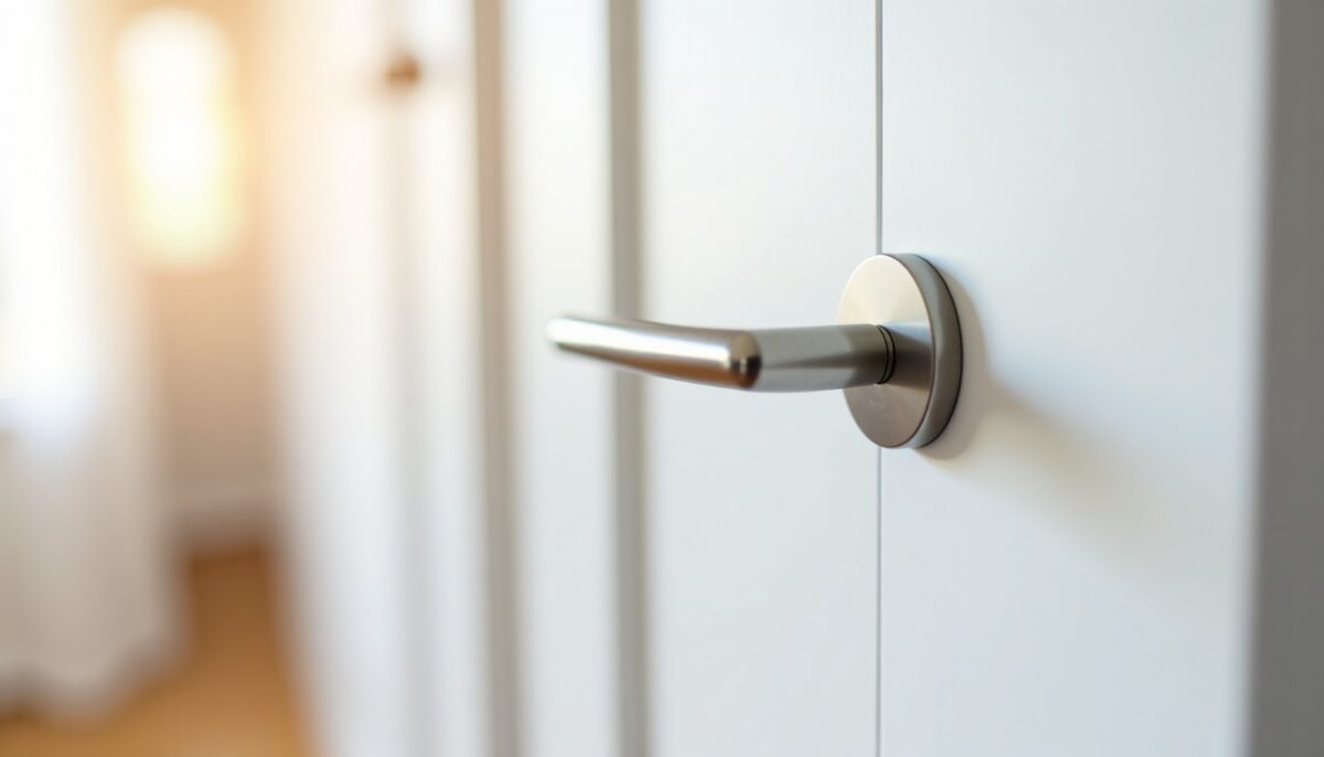 À quelle hauteur installe-t-on généralement une poignée de porte ?